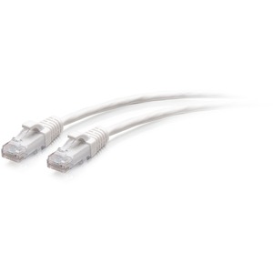 C2G 15ft Cat6a Snagless Unshielded UTP Slim Ethernet Patch Cable White C2G30186