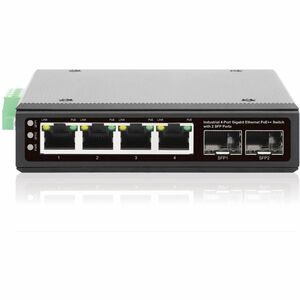 Intellinet+Industrial+4-Port+Gigabit+Ethernet+PoE%2b%2b+Switch+w%2f2+SFP+Ports+508995