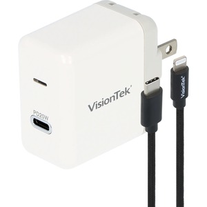 VisionTek+20W+USB-C+Power+Adapter+w%2f+Lightning+Cable+901552