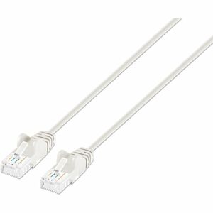 Intellinet Cat6 U/UTP Slim Network Patch Cable 1 ft. White