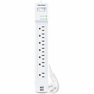 CyberPower P704URC1 Home Office 7 Outlet Surge Protector with 2000 J Surge Suppression