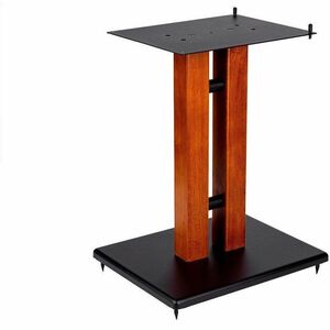 Monoprice 18in Cherry Wood Speaker Stand with Adjustable Top Plate Cherry Each