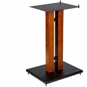 Monoprice Monolith 24in Cherry Wood Speaker Stand with Adjustable Top Plate Cherry Each