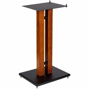 Monoprice Monolith 28in Cherry Wood Speaker Stand with Adjustable Top Plate Cherry Each