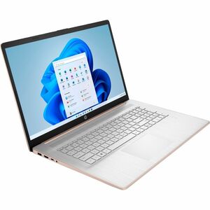 HP 17-c0000 17-cn0445nr 17.3" Notebook HD+ Intel Celeron N4120 4 GB 256 GB SSD Pale Gold Rose Natural Silver Intel Chip 1600 x 900 Windows 11 Home in S mode Intel UHD Graphics 600 Front Camera/Webcam 11.50 Hours Battery Run Time I 90H35UAABA