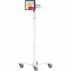 Compulocks+iPad+10.9%22+10th+Gen+PowerMove+Medical+Rolling+Cart+Extended
