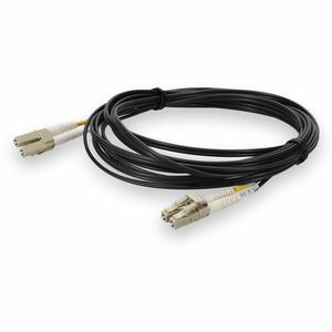 AddOn 5m LC to LC Black OM4 Duplex OFNP (Plenum-Rated) Fiber Patch Cable