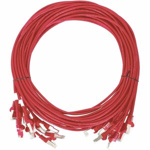 Intellinet Cat6 U/UTP Slim Network Patch Cable 5 ft. Red 10-Pack