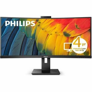 PHILIPS 34B1U5600CH 34" Monitor Cuved  LED UltraWide QHD 3440x1440 USB-C Webcam 4 Year Manufacturer Warranty 34" Viewable Vertical Alignment VA WLED Backlight 3440 x 1440 16.7 Million Colors Adaptive Sync 350 Nit 4 ms 120 Hz Re