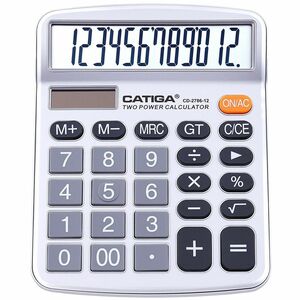 Adesso CD-2786S 12 Digits Basic Calculator Silver CD2786S