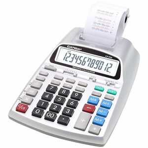Adesso+CP-90AS+12+Digits+Printing+Calculator+Silver+CP90AS