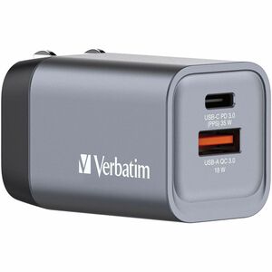 Verbatim+35W+2-Port+GaN+Wall+Charger+32200