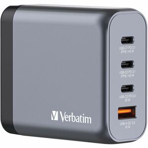 Verbatim+140W+4-Port+GaN+Wall+Charger+32203