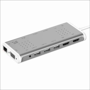SMK-Link USB-C 100W 14-Port Mini Docking Station with Dual 4K Multi-Stream Triple Video VP6955
