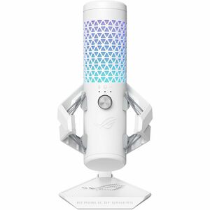 Asus ROG Carnyx Wired Condenser Microphone for Gaming Vocals Voice Recording Live Streaming Podcasting Notebook Computer White C501ROGCARNYXWHTNA