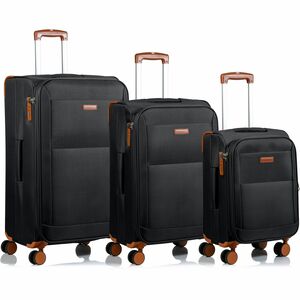 CHAMPS Classic Collection 3-piece Softside Luggage set Black with Spinner Wheels CHAMPS+Classic+Collection+3-piece+Softside+Luggage+set+Black+with+Spinner+Wheels