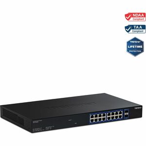 TRENDnet+18-Port+Multi-Gig+Web+Smart+Switch+TEG-3182WS+16+x+2.5Gb+Ports+2+x+10Gb+SFP%2b+Ports+NDAA+TAA+Compliant+Lifetime+Protection+Remote+Cloud+Management+Black+TEG3182WS