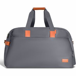 Champs Vintage Carrying Case Duffel for 11" to 15.6" Notebook Tablet Glasses Travel Shoes Gray DB900GREY