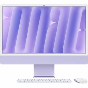Apple iMac MWV63LL/A All-in-One Computer Apple M4 16 GB 256 GB SSD 24" 4.5K Desktop Purple Apple M4 Chip 4480 x 2520 MacOS Sequoia Apple Deca-core 10 Core English US Keyboard IEEE 802.11ax Wireless LAN 143 W MWV63LLA