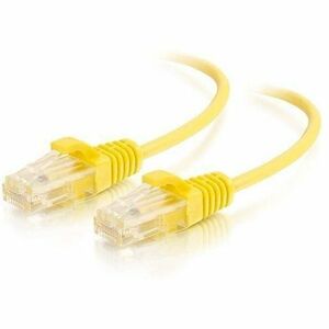 C2G 25ft 7.62m Cat6 Snagless Unshielded UTP Slim Ethernet Network Patch Cable Yellow