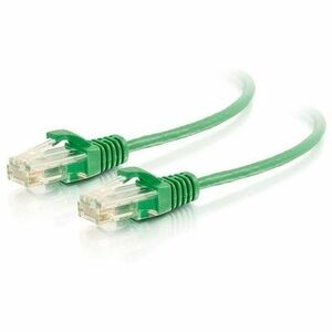 C2G 6ft 1.8m Cat6 Snagless Unshielded UTP Slim Ethernet Network Patch Cable Green
