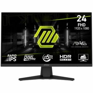 MSI MAG 244F 24" Class FHD Gaming LCD Monitor, Rapid IPS, 300 Nit MAG244F