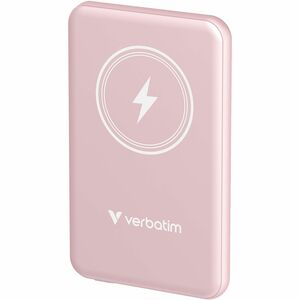 Verbatim Charge 'n' Go Magnetic Wireless Power Bank 5000 mAh Pink