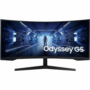Samsung Odyssey G5 C34G55TWWN 34" Class UW-QHD Curved Screen LED Monitor 21:9 Black 34" Viewable Vertical Alignment VA LED Backlight 3440 x 1440 16.7 Million Colors 250 Nit 1 ms 165 Hz Refresh Rate HDMI DisplayPort VESA Mount C