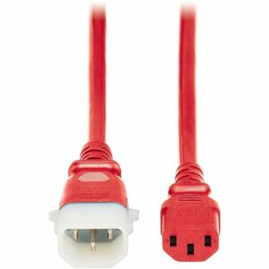 Eaton Tripp Lite Series PDU Power Cords C13 to P-Lock C14 Heavy-Duty 15A 250V 14 AWG 3 ft. 0.9 m Red 6 Pack