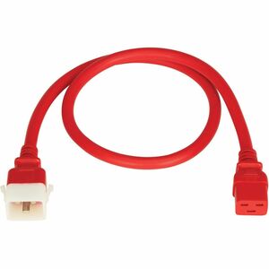 Eaton Tripp Lite Series PDU Power Cords C19 to P-Lock C20 Heavy-Duty 20A 250V 12 AWG 3 ft. 0.9 m Red 6 Pack