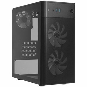 In Win CT Series 17.1L Small Form Factor Micro-ATX Mini Tower Chassis Small Tower Black Tempered Glass Mesh 1 x Bay 450 W Power Supply Installed Micro ATX Mini ITX Motherboard Supported 3 x Fan Supported 1 x Internal 2.5" Bay 4x S CT725CQ450C