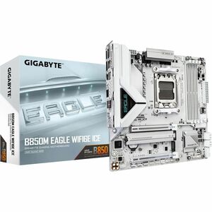 GIGABYTE Ultra Durable B850M EAGLE WIFI6E ICE Gaming Desktop Motherboard AMD B850 Chipset Socket AM5 Micro ATX B850MEAGLEWIFI6EICE