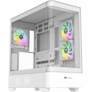 Thermaltake View 290; Mid Tower; 3x120mm ARGB Lite Fans Included; 360mm Radiator Support; 450mm GPU Clearance; Hidden Connector Support; Rotatable PCIe Slots;200mm PSU Clearance;Snow