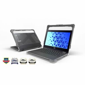 MAXCases Extreme Shell-FL Chromebook Case for Acer R857T/R857TN Chromebook 12" Grey ACESFLR857GRY