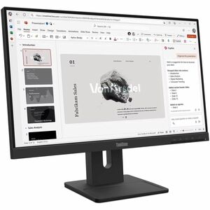 Lenovo ThinkVision E22-40 22" Class Full HD LED Monitor 16:9 Raven Black