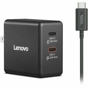 Lenovo Dual USB-C 65W GaN Charger G0A6065BUS Lenovo+Dual+USB-C+65W+GaN+Charger+G0A6065BUS