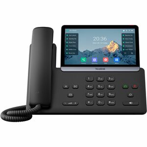 Yealink T77U IP Phone Corded Corded 10 Multiple Conferencing Wall Mountable Stand Mountable Classic Gray