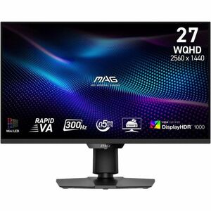 MSI MAG 274QPF X30MV 27" Class WQHD Gaming Mini LED Monitor 16:9 Black 27" Viewable Rapid Vertical Alignment VA Mini LED Backlight 2560 x 1440 1.07 Billion Colors Adaptive Sync 400 Nit 0.50 ms Swivel Height Pivot Tilt HDMI D MAG274QPFX30MV
