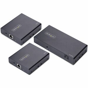 StarTech.com 2-Port HDMI Extender and Splitter Over CAT6 4K 60Hz Up to 230ft 70m 1x2 HDMI over Ethernet Distribution Kit 1 In 2 Out 4K7012ICEXTENDHDMI