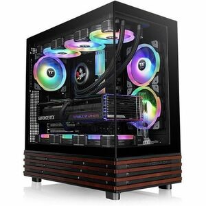 Thermaltake View 270 Plus WS ARGB; Mid Tower; 3x120mm Lite Fans Included; 360mm Radiator Support; 420mm GPU Clearance;Bottom Wood Trim; E-ATX/ATX/mATX/mITX; 220mm PSU Clearance;Black;