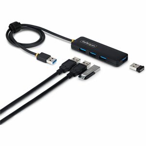 StarTech 4-Port USB-A Hub, 5Gbps, Bus Powered, 4X USB-A Mini Hub, Extra Long 2ft/61cm Host Cable, PCR Plastic StarTech+4-Port+USB-A+Hub%2c+5Gbps%2c+Bus+Powered%2c+4X+USB-A+Mini+Hub%2c+Extra+Long+2ft%2f61cm+Host+Cable%2c+PCR+Plastic