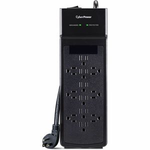 CyberPower+CSB1206+Essential+12+Outlet+Surge+Protector+with+3600+J+Surge+Suppression