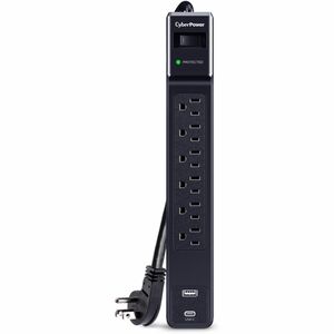 CyberPower+CSP604UC+Home+Office+6+Outlet+Surge+Protector+with+1500+J+Surge+Suppression