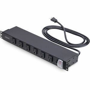 StarTech 12-Outlet Rackmount PDU, 1U Server Strip, Wide-Spaced Right-Angle Ports