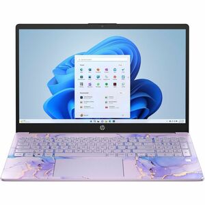 HP 15-fd0000 15-fd0123ds 15.6" Touchscreen Notebook HD Intel N-Series N150 4 GB 128 GB Flash Memory Winter Lavender Natural Silver Refurbished Intel Chip 1366 x 768 Windows 11 Home in S mode Intel UHD Graphics Front Camera/Webcam  BK1G3UARABA