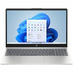 HP 15-fd0000 15-fd0121ds 15.6" Touchscreen Notebook HD Intel N-Series N150 4 GB 128 GB Flash Memory Diamond White Natural Silver Refurbished Intel Chip 1366 x 768 Windows 11 Home in S mode Intel UHD Graphics Front Camera/Webcam 11 BK1H9UARABA
