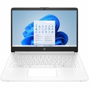 HP 14-d3000 14-dq3120nr 14" Notebook HD Intel Celeron N4500 4 GB 64 GB Flash Memory Snowflake White Refurbished Intel Chip 1366 x 768 Windows 11 Home in S mode Intel UHD Graphics Front Camera/Webcam 12 Hours Battery Run Time IEEE B89MQUARABA