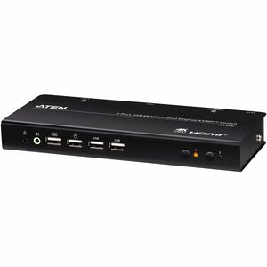 ATEN+2-Port+USB+4K+HDMI+Dual-Display+KVMP+Switch+Cables+included