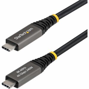 StarTech 6ft 1.8m Active USB4 Cable 40Gbps 240W 8K 60Hz/4K 240Hz DP2.1 Thunderbolt 4 Compatible USB-C Cable Black USB-C Cord StarTech+6ft+1.8m+Active+USB4+Cable+40Gbps+240W+8K+60Hz%2f4K+240Hz+DP2.1+Thunderbolt+4+Compatible+USB-C+Cable+Black+USB-C+Cord