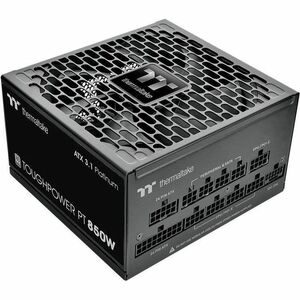 Thermaltake Toughpower PT 850W; ATX 3.1; Native PCIe 5.1 12V-2x6; Etched Flat Cables; Dual-Color H++ Connectors; 100% Japanese Capacitors; 135mm Fan; 80 Plus Platinum